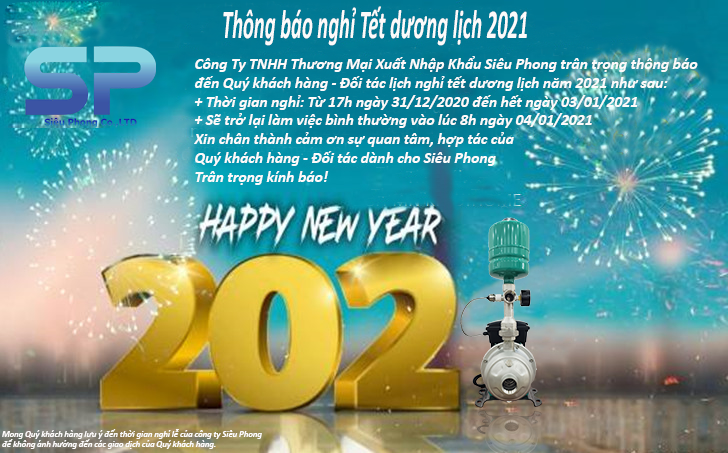Siêu Phong thông báo nghỉ tết dương lịch 2021