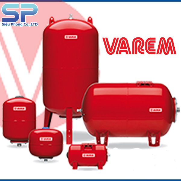 Bình tích áp Varem có nhiều mẫu mã