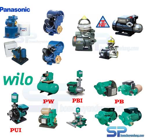 Các dòng máy bơm tăng áp của Wilo và Panasonic