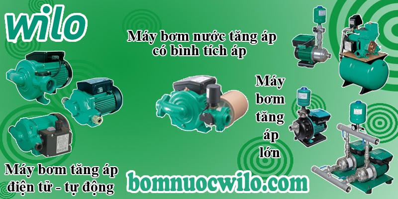 Các dòng máy bơm tăng áp Wilo