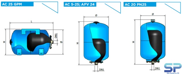 Cấu tạo chung của bình tích áp Varem