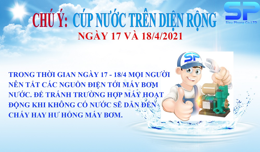 Chú ý cúp nước trên diện rộng các khu vực TP Hồ Chí Minh