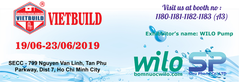 Gian hàng máy bơm nước Wilo Siêu Phong tại VietBuild 2019