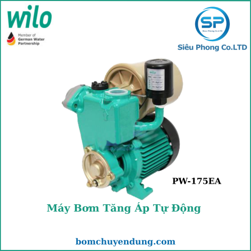 Máy bơm tăng áp tự động Wilo PW-175EA có bình tích áp
